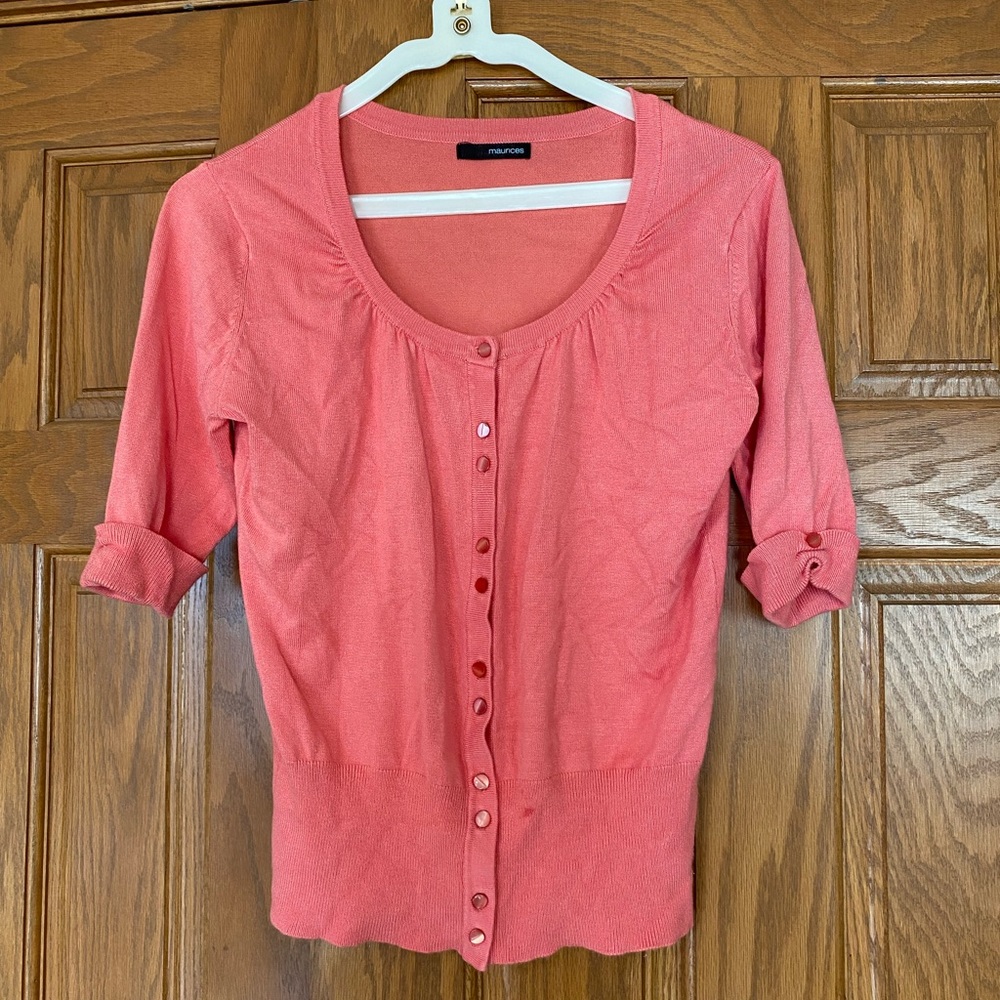 Pink 3/4 Sleeve Sweater
